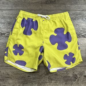 Hot Topic x SpongeBob SquarePants Swim Shorts Trunks Green Purple - Men’s Medium